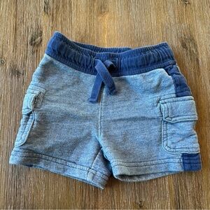 4/20$ Baby B’gosh blue cargo sweat shorts size 9-12 months